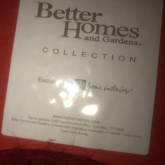 better homes and gardens Christmas red feather wreath and trees lightweight - Picture 6 of 8